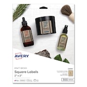 AVERY Square Print-to-the-Edge Labels, Inkjet/Laser, 2x2, Kraft Brown, PK300 22846